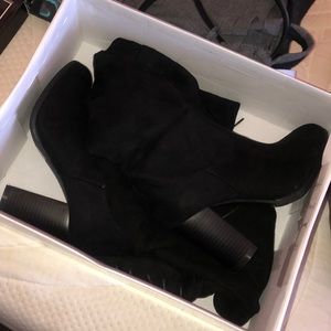 Suede Knee High Boots